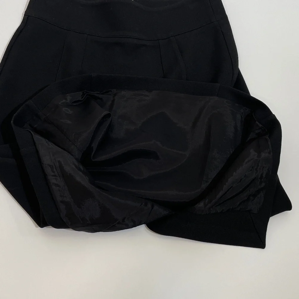 Burberry London Pencil Skirt Size 2 Black Lined EUC